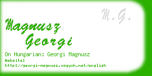 magnusz georgi business card